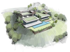 GOAN Arquitectura en Esprit Sud Magazine con David Tuan dibujando en Marbella